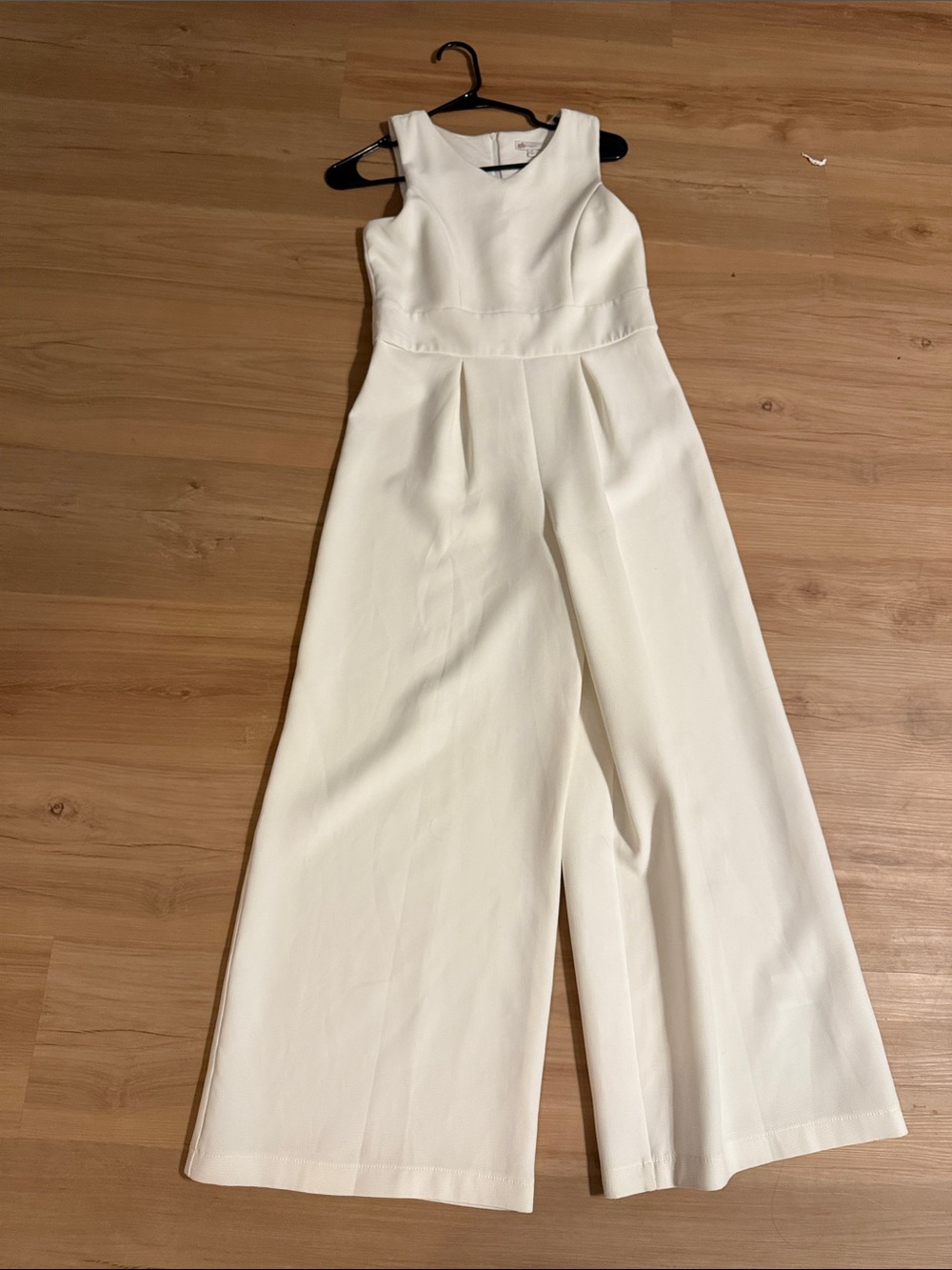 GB girls Cream Sleeveless Wide-Leg Jumpsuit